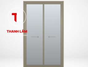 Cửa sổ nhôm Maxpro mở lùa trượt 2 cánh phong cách châu âu hệ 65